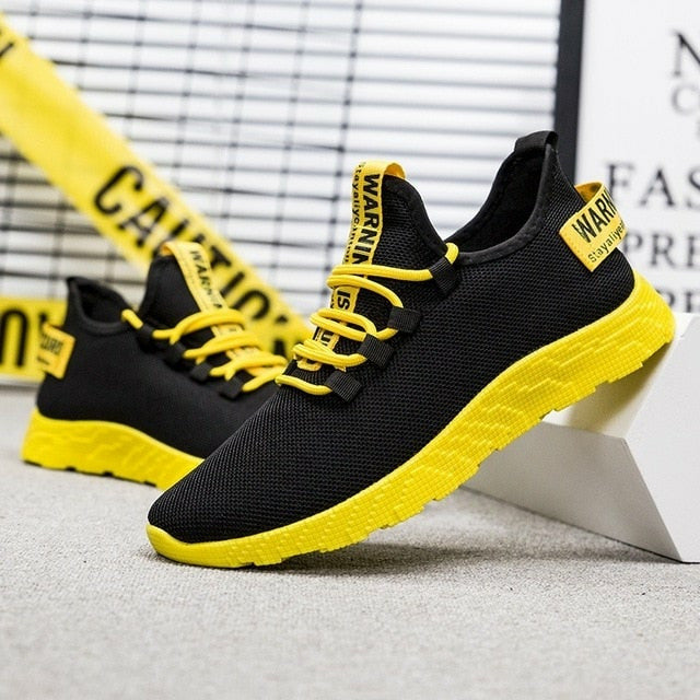 Men Casual Shoes Sneakers Breathable Air Mesh Lace Up Wear-Resistant Sport Shoes