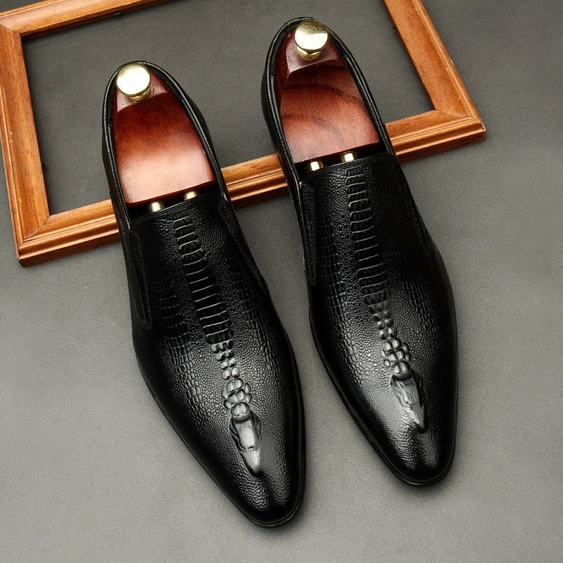 Handmade Men's Wedding Oxford Shoes Genuine Leather Brogue Men's Business Formal Shoes