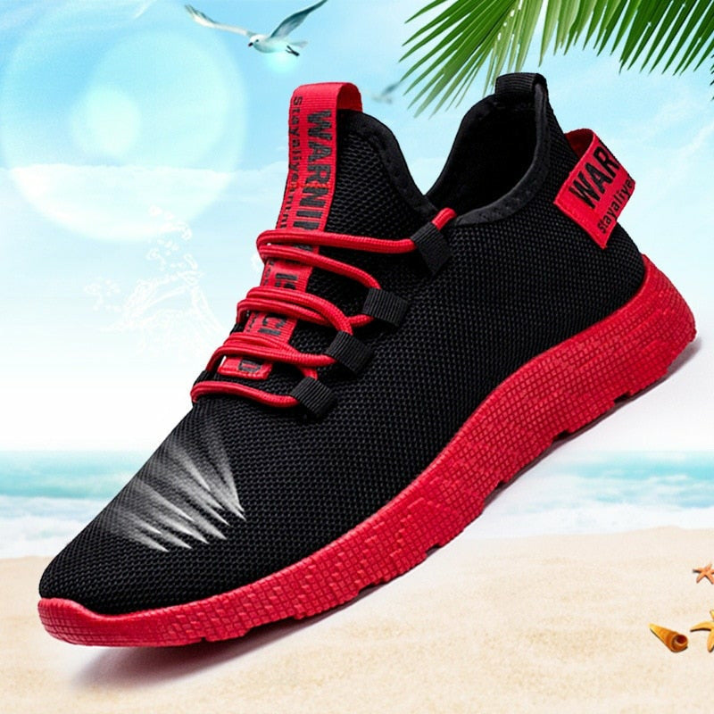 Men Sneakers Breathable Lace Up Mesh Shoes Casual Men Vulcanize Shoes
