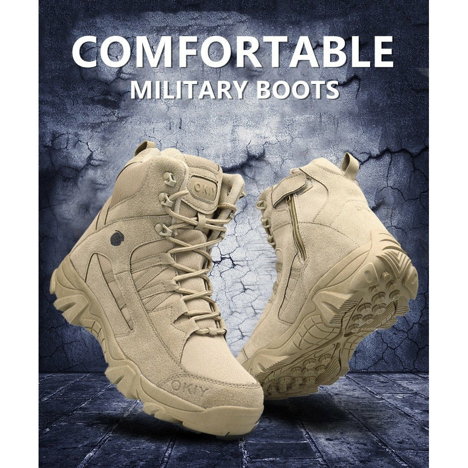 Military Outdoor Hiking Boots Special Force Desert Tactical Combat Ankle Shoes