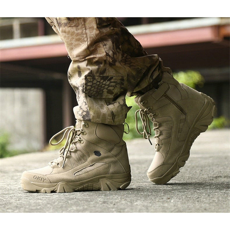 Military Outdoor Hiking Boots Special Force Desert Tactical Combat Ankle Shoes