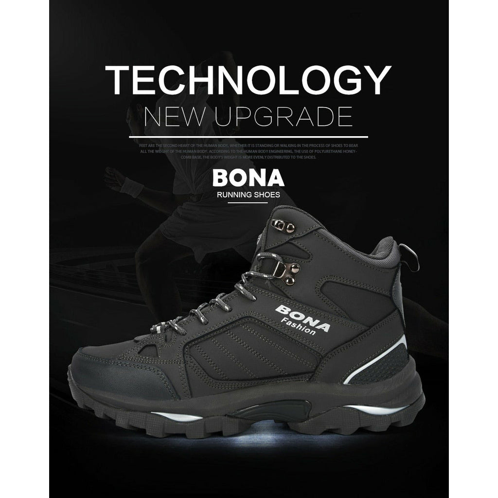 Men Boots Anti-Skidding Leather Shoes Spring Autumn Plush Men Durable Shoes