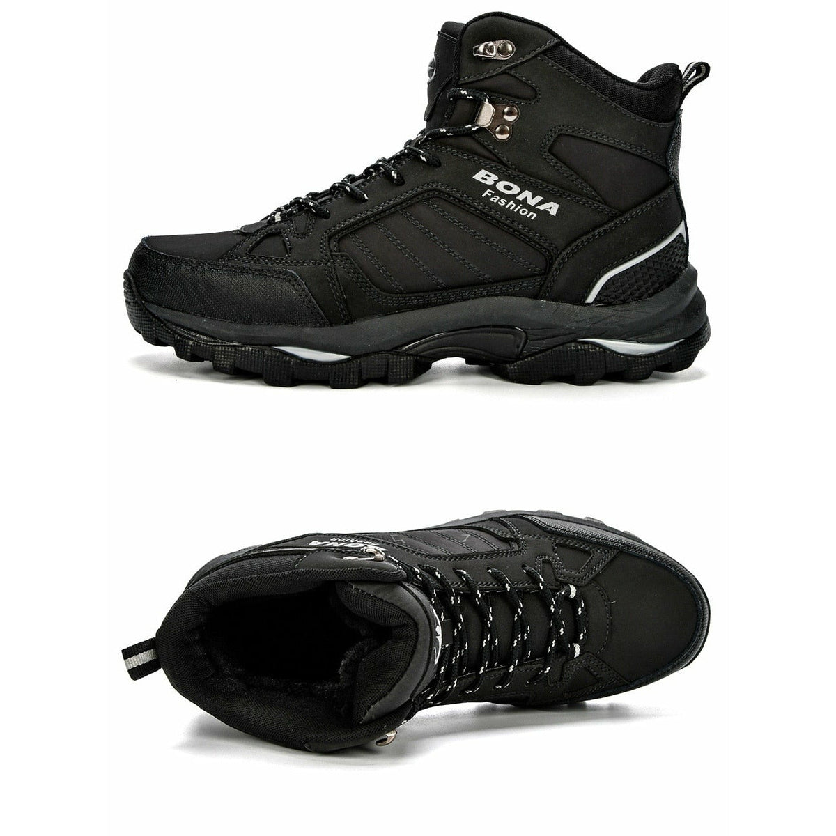 Men Boots Anti-Skidding Leather Shoes Spring Autumn Plush Men Durable Shoes