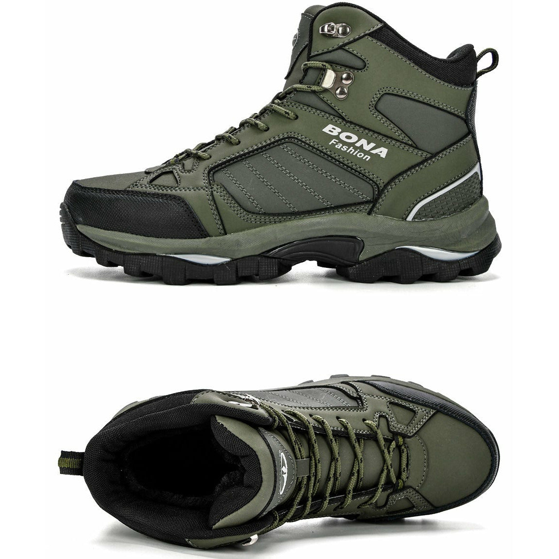 Men Boots Anti-Skidding Leather Shoes Spring Autumn Plush Men Durable Shoes