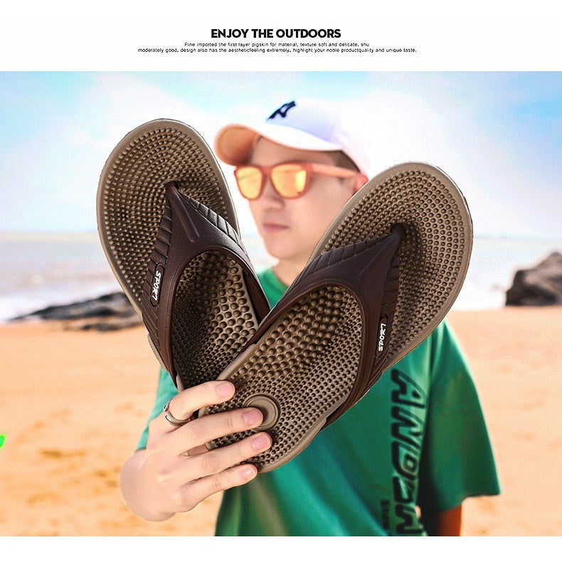 Flip-Flops Men Slippers Beach Sandals Comfortable Men Casual Footwear