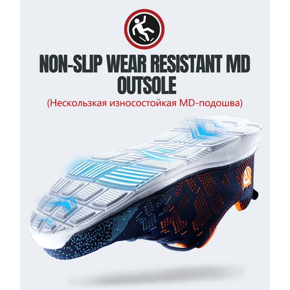 Lightweight Breathable Men Safety Shoes Steel Toe Anti-smashing Construction Sneaker