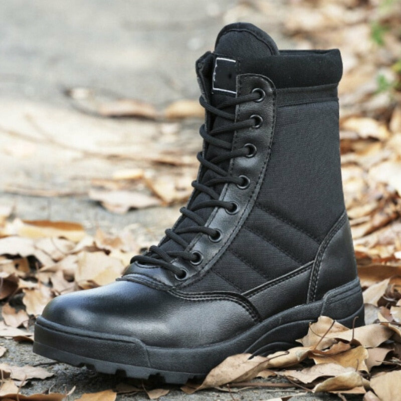 Modische Herrenstiefel Outdoor Leder Militär Atmungsaktive Kampf-Wanderschuhe