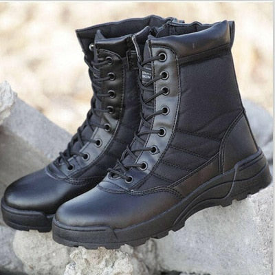 Modische Herrenstiefel Outdoor Leder Militär Atmungsaktive Kampf-Wanderschuhe