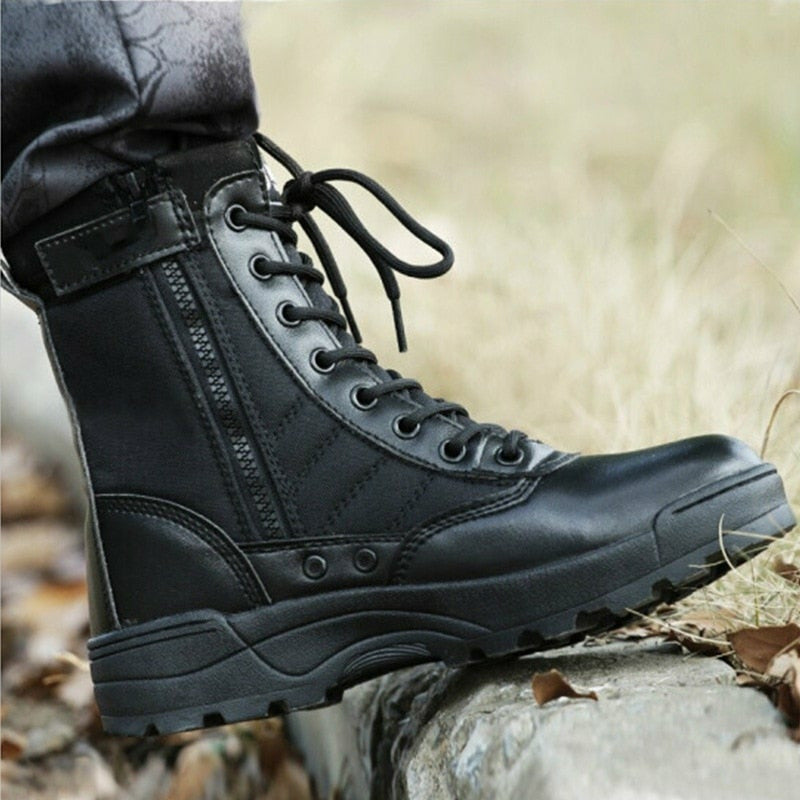 Modische Herrenstiefel Outdoor Leder Militär Atmungsaktive Kampf-Wanderschuhe