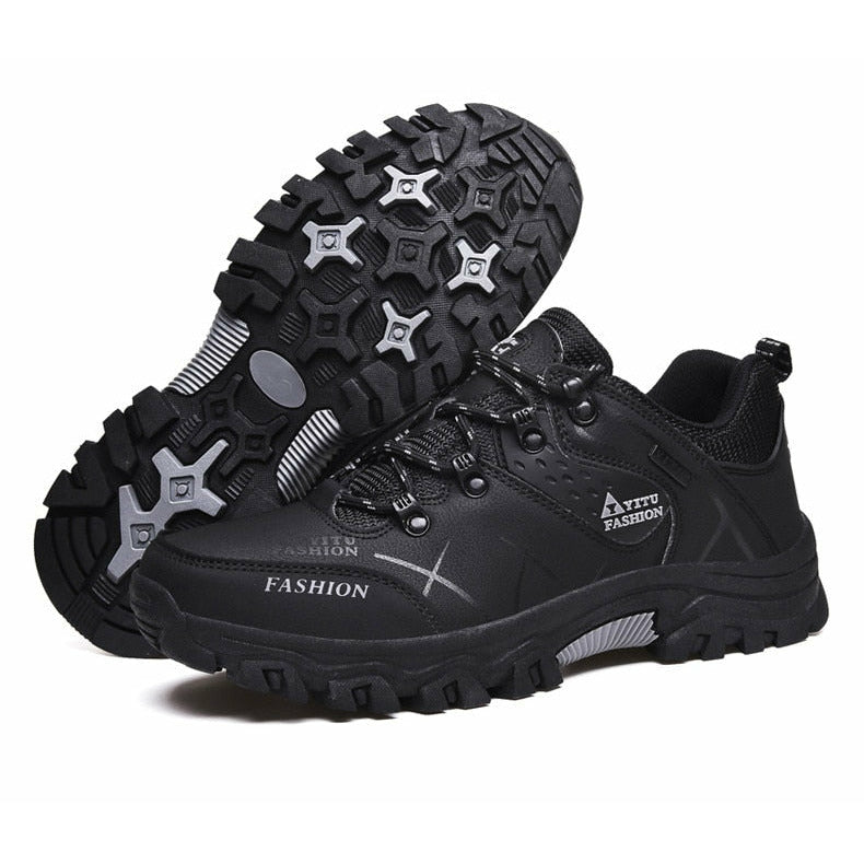 Men Waterproof Leather Boots Sneaker Warm Hiking Outdoor Boots