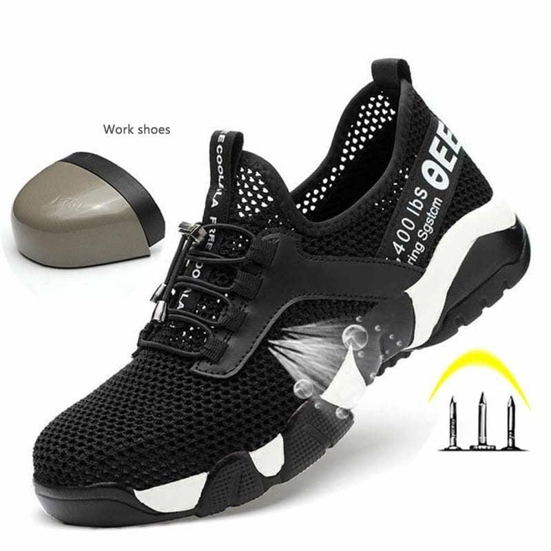 Men Steel Toe Running Shoes Lightweight Breathable Casual Sneaker Protective Boots