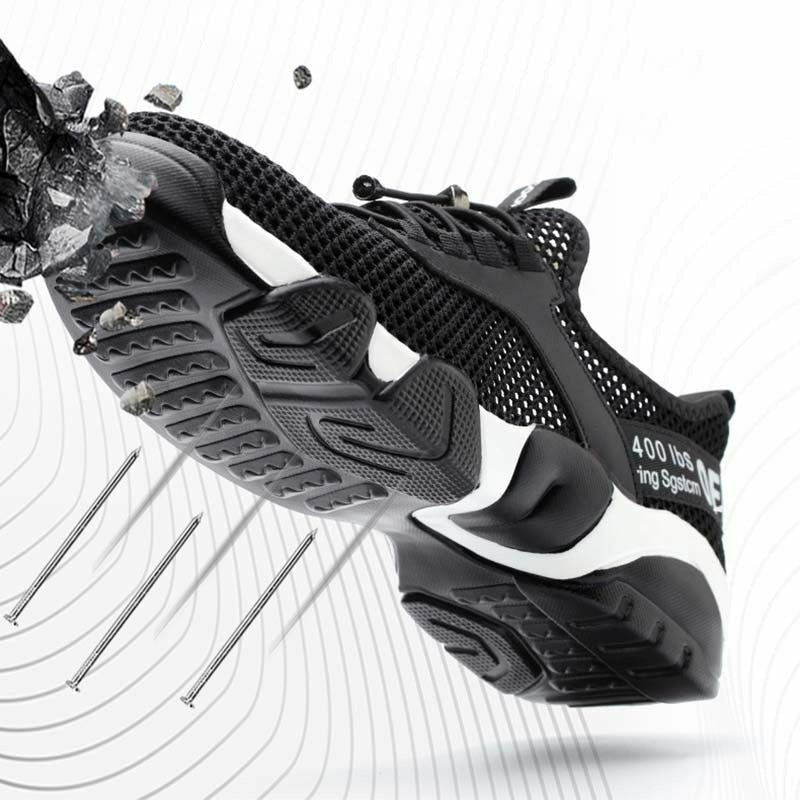 Men Steel Toe Running Shoes Lightweight Breathable Casual Sneaker Protective Boots