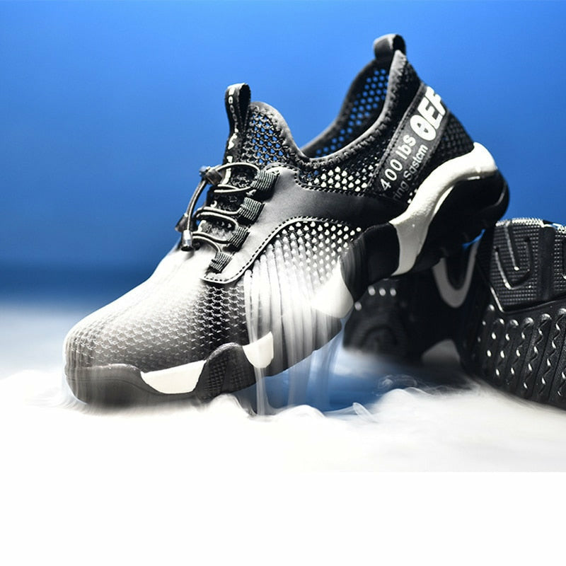 Men Steel Toe Running Shoes Lightweight Breathable Casual Sneaker Protective Boots
