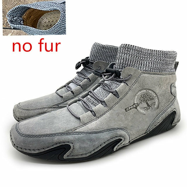 Men's Suede Cow Leather Slip-On Loafers – Stylish & Ultra-Comfortable