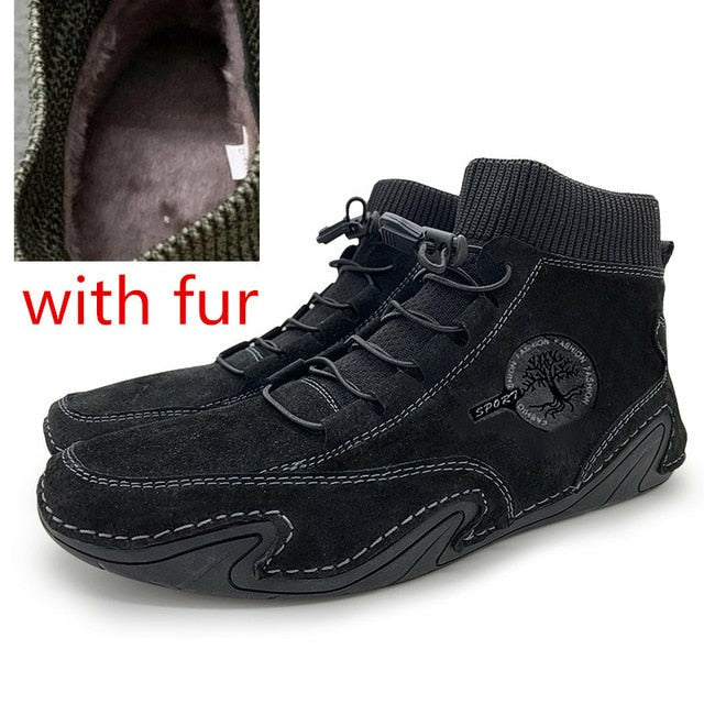 Men's Suede Cow Leather Slip-On Loafers – Stylish & Ultra-Comfortable