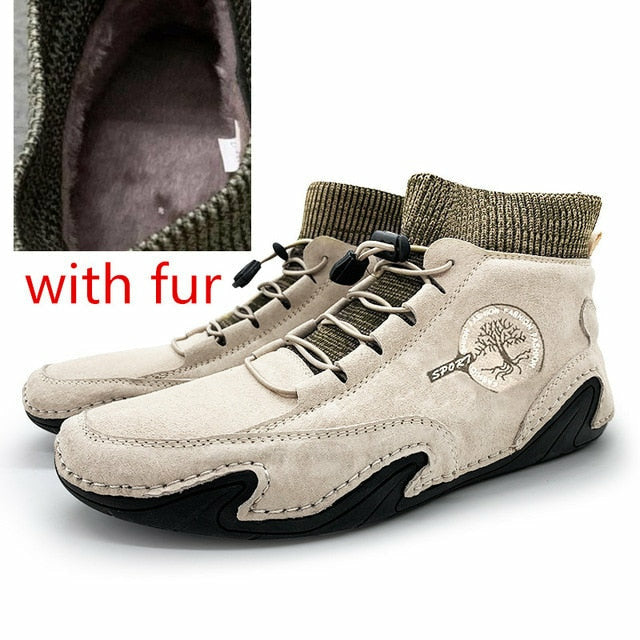 Men's Suede Cow Leather Slip-On Loafers – Stylish & Ultra-Comfortable