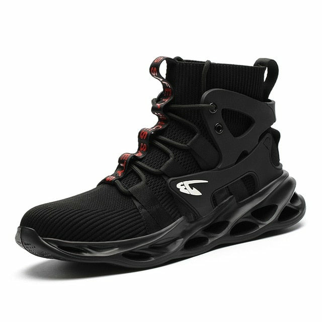 Male Work Shoes Safety Boots Steel Toe Puncture-Proof Men Work Sneakers