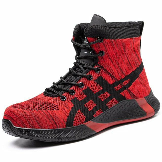 Men Steel Toe Shoes Puncture-Proof Sneakers Work Safety Boots