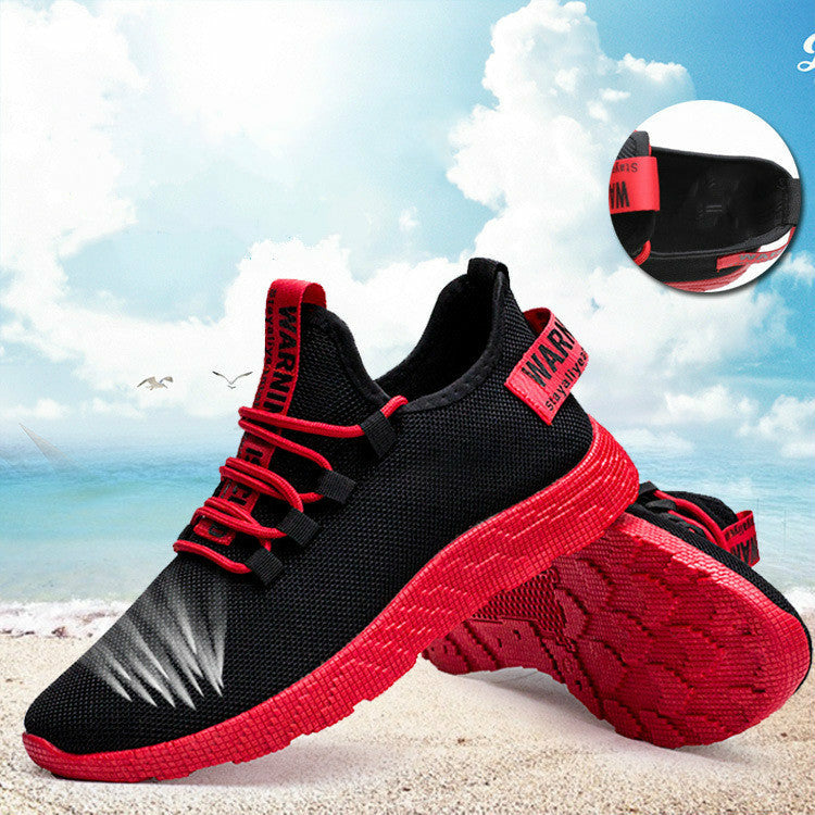 Men Sneakers Breathable Lace Up Mesh Shoes Casual Men Vulcanize Shoes