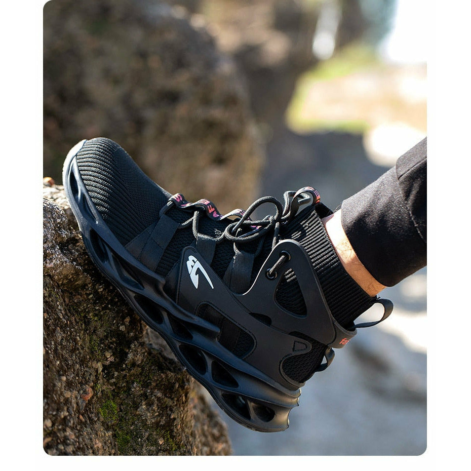Men Work Boots Puncture-Proof Safety Shoes Fashion Steel Toe Sneakers