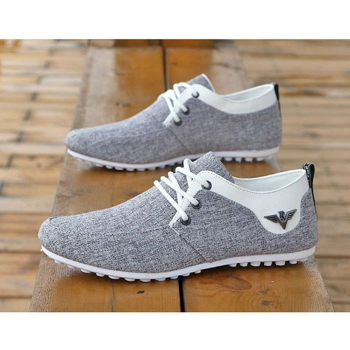 High Quality Canvas Casual Shoes Men Comfortable Breathable Flats Loafers Footwear
