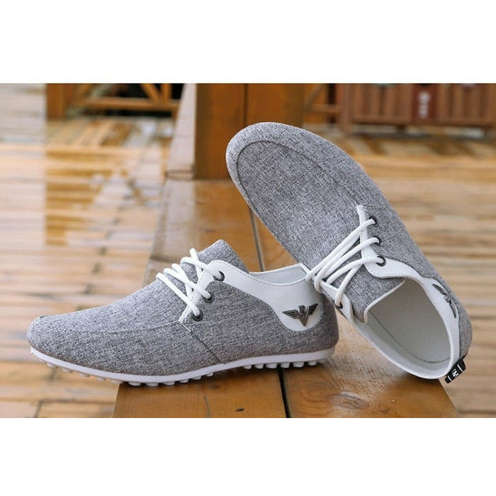 High Quality Canvas Casual Shoes Men Comfortable Breathable Flats Loafers Footwear