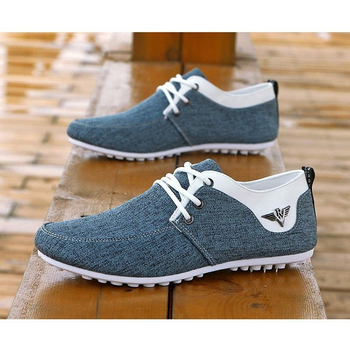 High Quality Canvas Casual Shoes Men Comfortable Breathable Flats Loafers Footwear