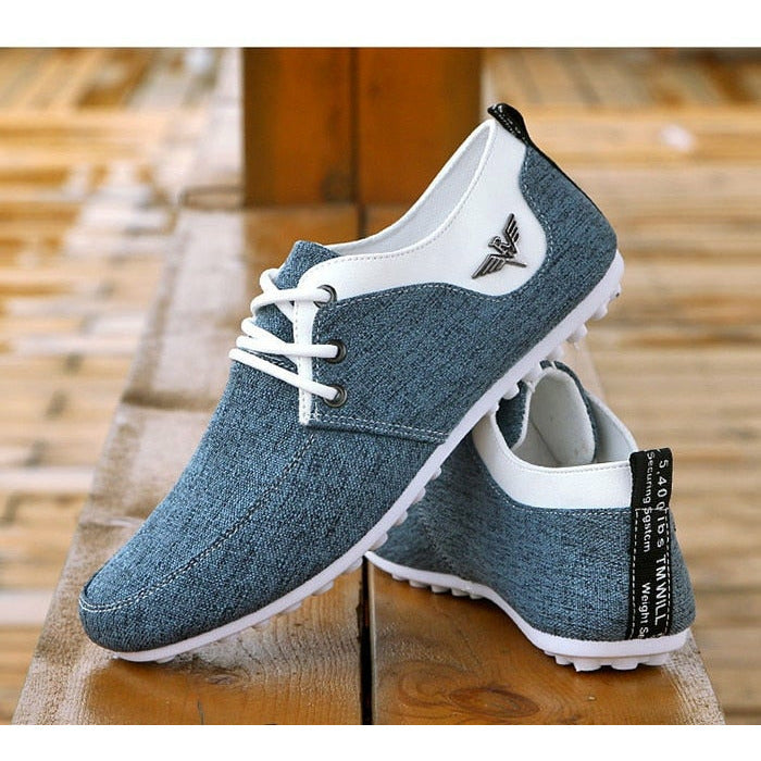 High Quality Canvas Casual Shoes Men Comfortable Breathable Flats Loafers Footwear