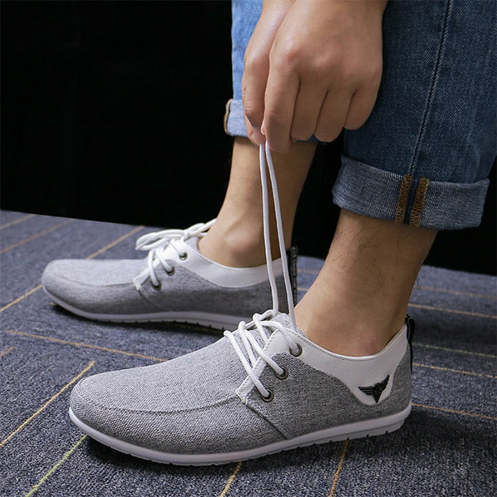 High Quality Canvas Casual Shoes Men Comfortable Breathable Flats Loafers Footwear