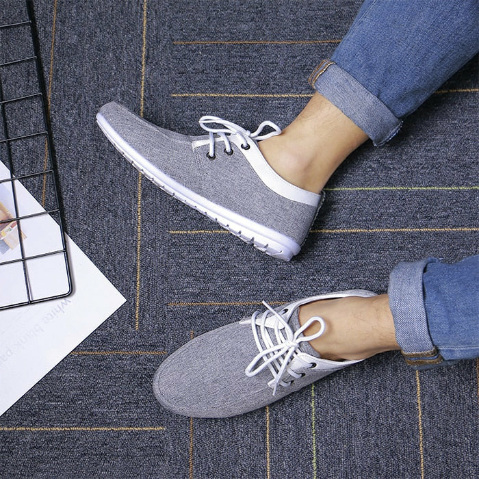 High Quality Canvas Casual Shoes Men Comfortable Breathable Flats Loafers Footwear
