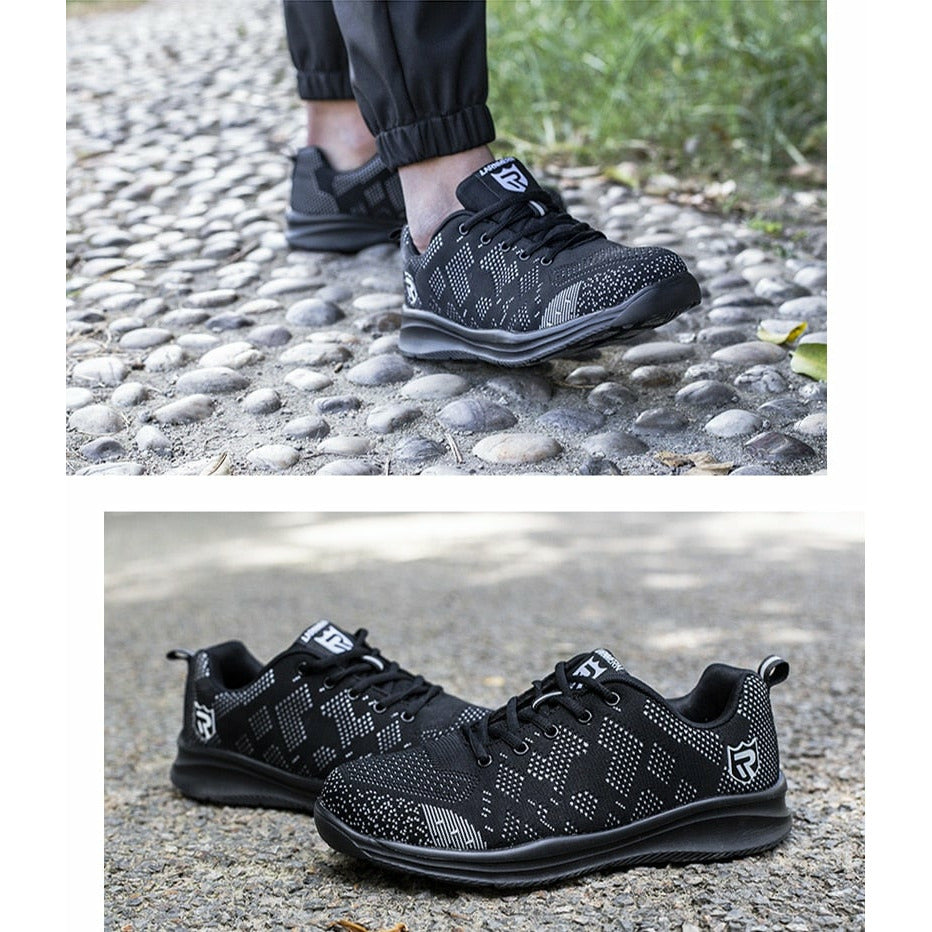 Lightweight Breathable Men Safety Shoes Steel Toe Anti-smashing Construction Sneaker