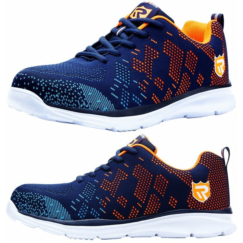 Lightweight Breathable Men Safety Shoes Steel Toe Anti-smashing Construction Sneaker