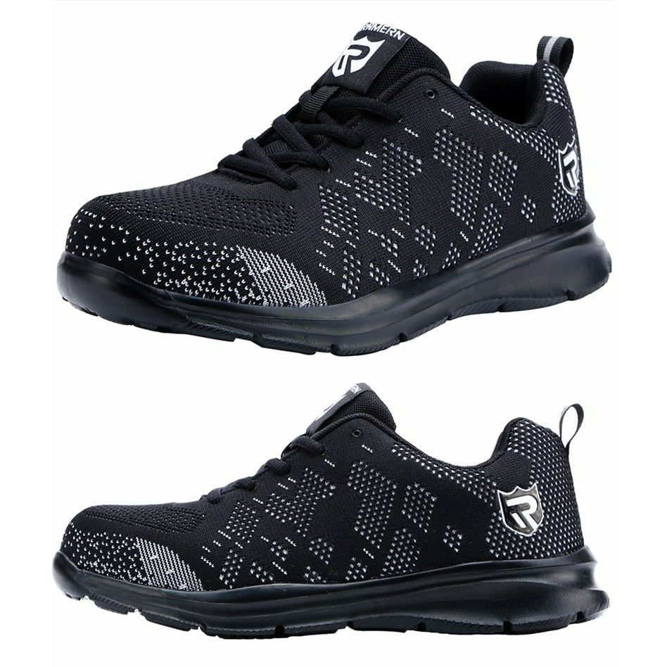 Lightweight Breathable Men Safety Shoes Steel Toe Anti-smashing Construction Sneaker