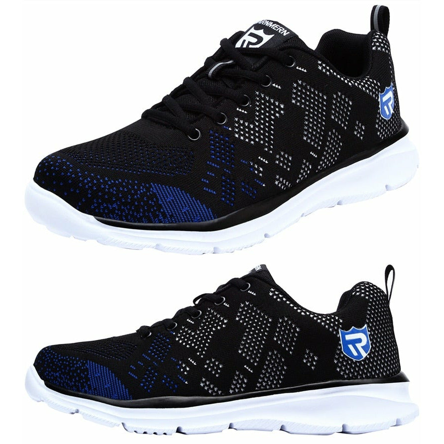Lightweight Breathable Men Safety Shoes Steel Toe Anti-smashing Construction Sneaker