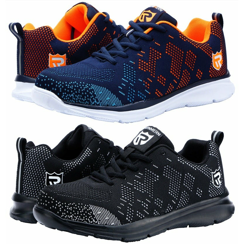 Lightweight Breathable Men Safety Shoes Steel Toe Anti-smashing Construction Sneaker