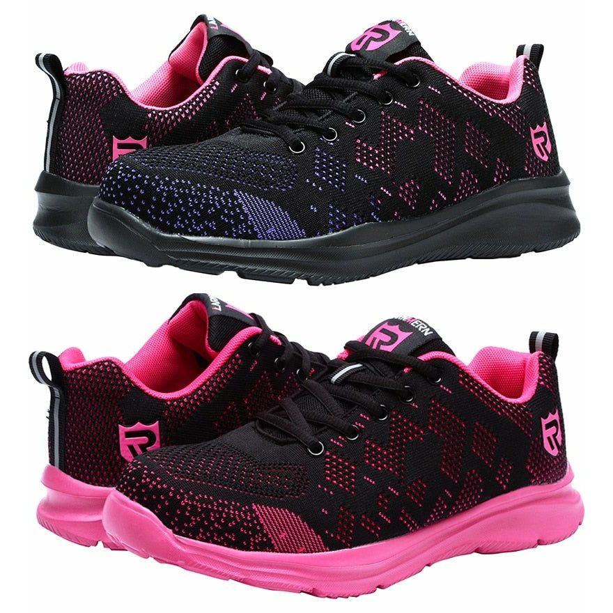 Lightweight Breathable Men Safety Shoes Steel Toe Anti-smashing Construction Sneaker