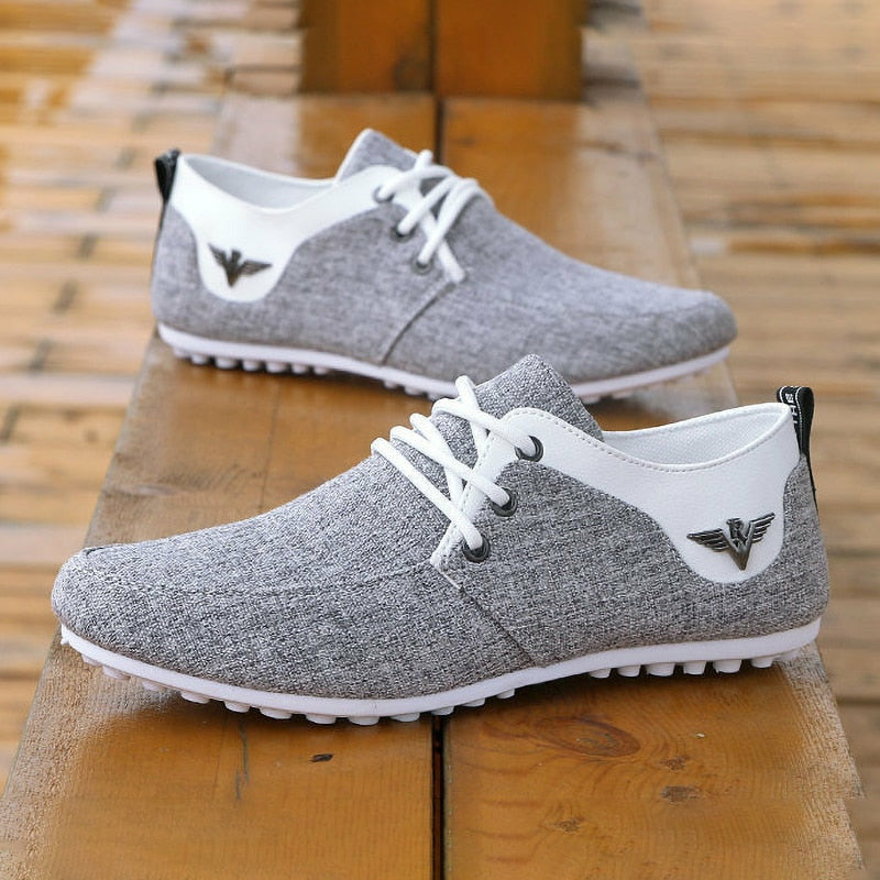 High Quality Canvas Casual Shoes Men Comfortable Breathable Flats Loafers Footwear