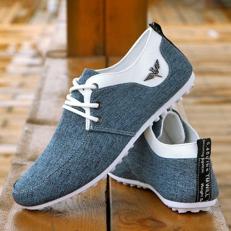 High Quality Canvas Casual Shoes Men Comfortable Breathable Flats Loafers Footwear