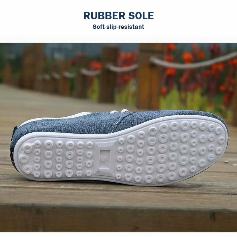 High Quality Canvas Casual Shoes Men Comfortable Breathable Flats Loafers Footwear