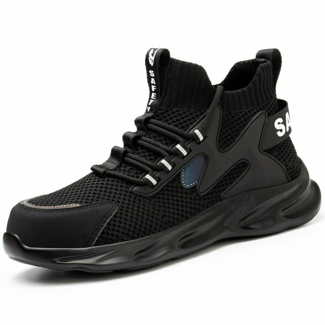 Male Work Safety Boots Steel Toe Shoes Puncture-Proof Men Work Sneakers