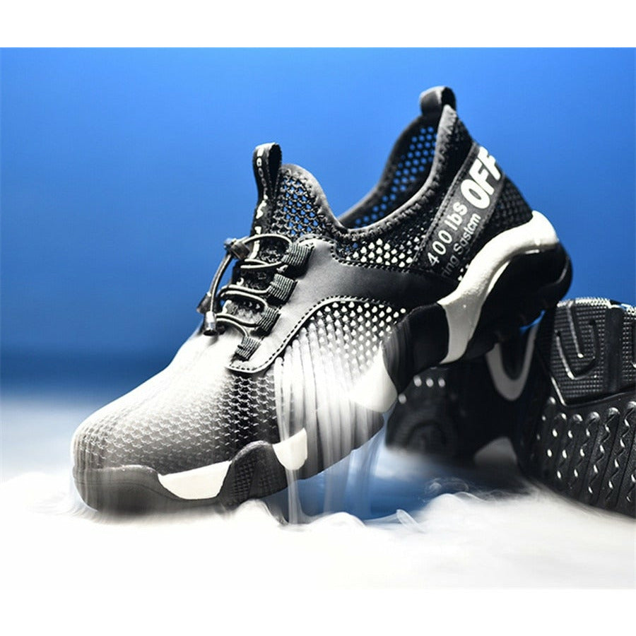 Men Steel Toe Running Shoes Lightweight Breathable Casual Sneaker Protective Boots
