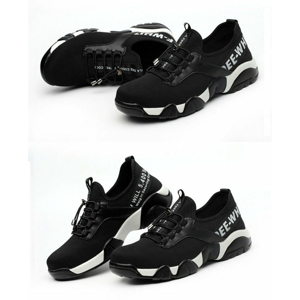 Men Steel Toe Running Shoes Lightweight Breathable Casual Sneaker Protective Boots