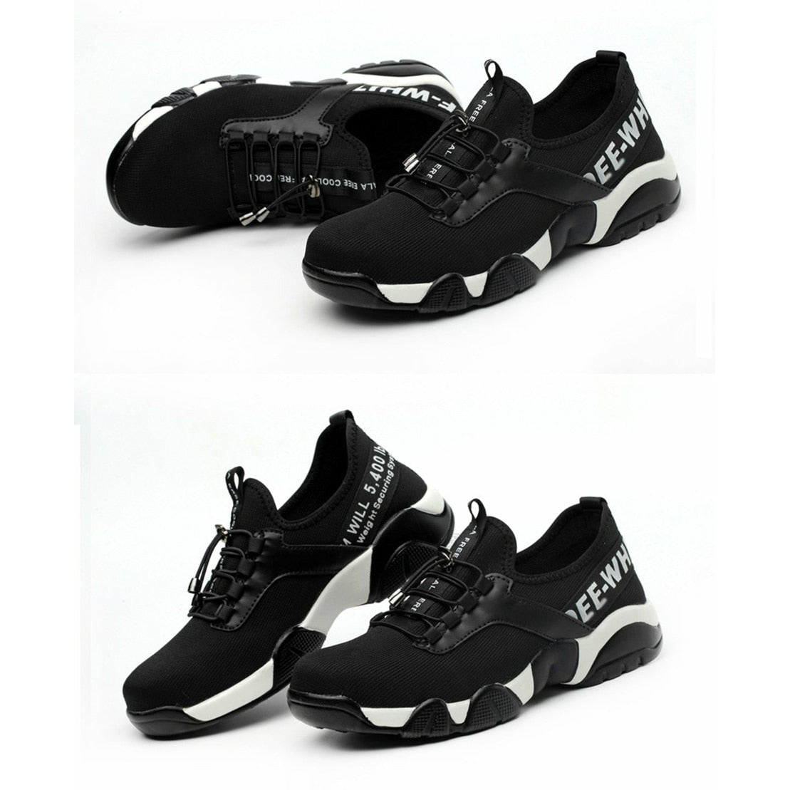Men Steel Toe Running Shoes Lightweight Breathable Casual Sneaker Protective Boots