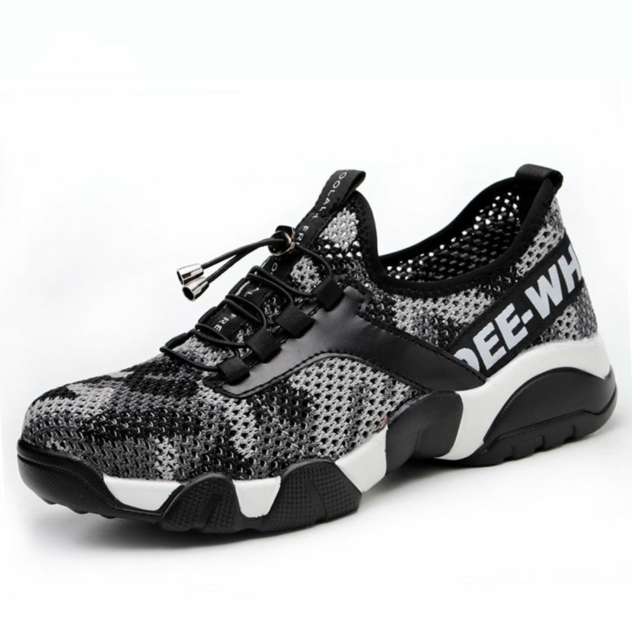Men Steel Toe Running Shoes Lightweight Breathable Casual Sneaker Protective Boots