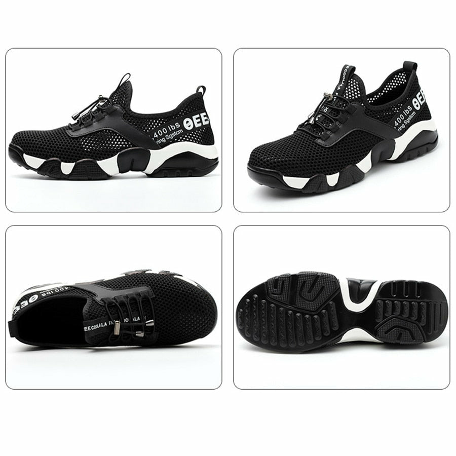 Men Steel Toe Running Shoes Lightweight Breathable Casual Sneaker Protective Boots