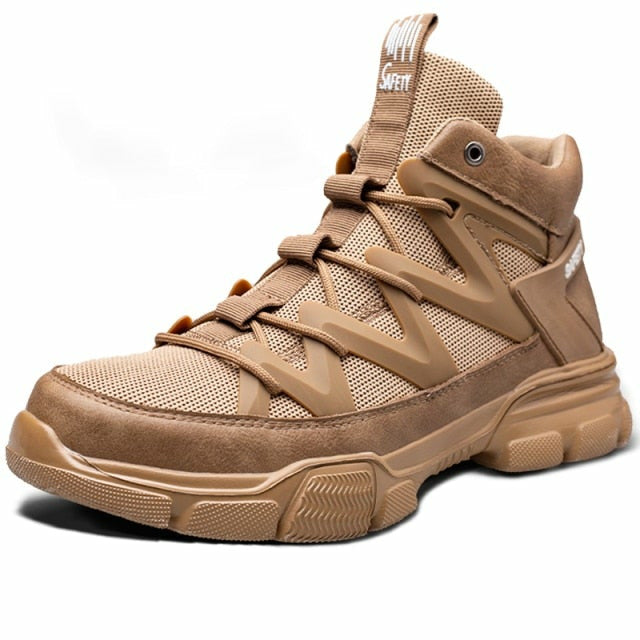 Safety Shoes Men Steel Toe Boots Puncture-Proof Work Sneakers Male