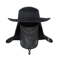 Wide Brim Waterproof and Windproof UV Protection Bucket Flap Hat with Rope