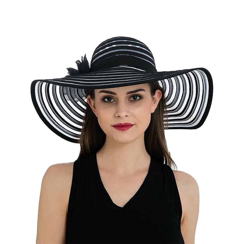 Floppy Wide Brim Striped Sun Hats
