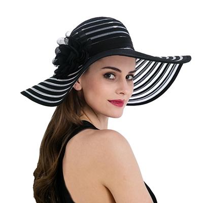 Floppy Wide Brim Striped Sun Hats