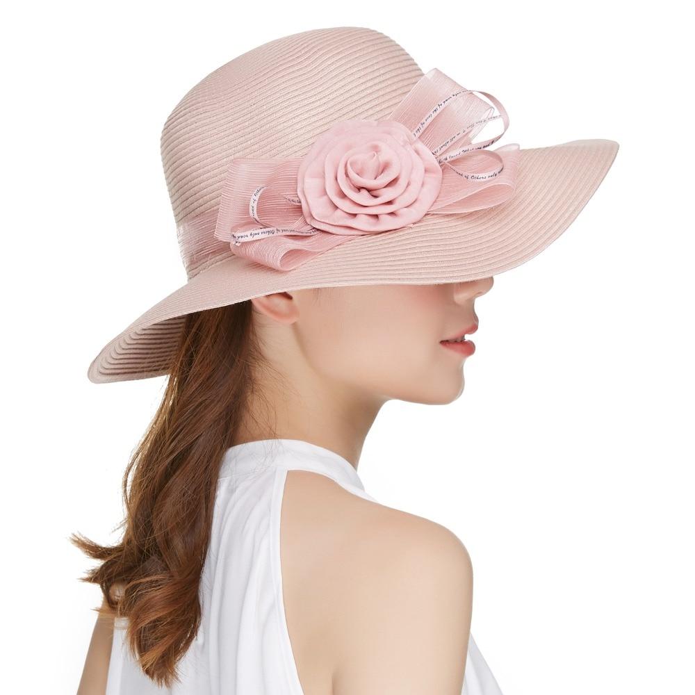 Boho Style Floppy Wide Brim Straw Sun Hat with Big Bows